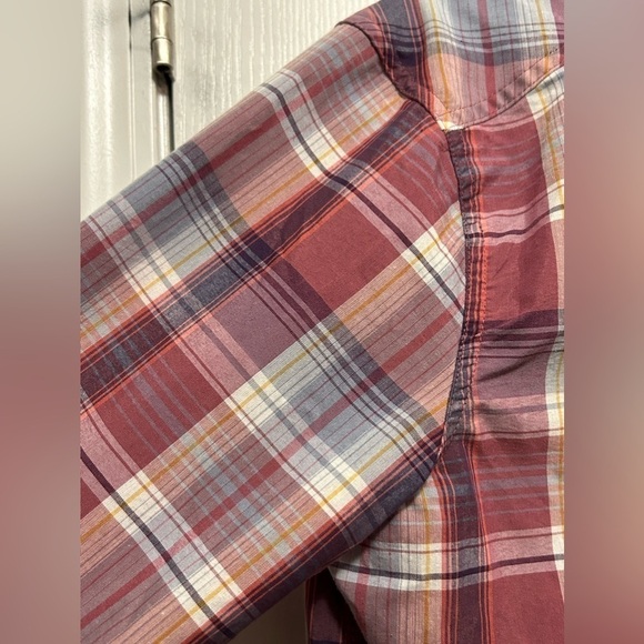 Eddie Bauer tie front plaid blouse button down shirt size medium women’s NWT - Picture 10 of 16